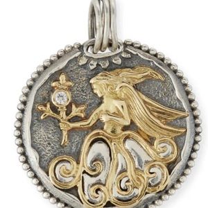 Konstantino Virgo Pendant on a leather cord